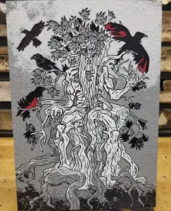 Blood Raven Three-Eyed Crow Hueforge