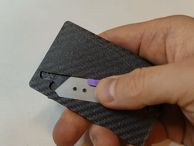 Card knife from trapezoidal blade