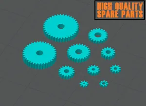 FLAT GEARS - 10 HIGH DETAILED REPLACEMENT GEAR