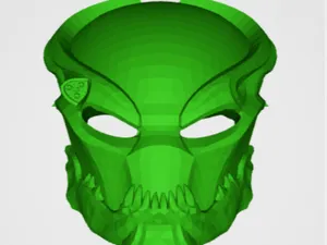 异形铁血战士头盔面具makerworld@zhuyidai