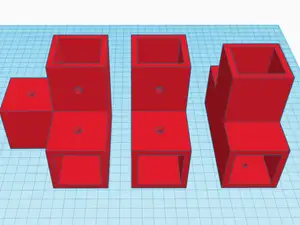 4x4 profile connector, 5mm wall