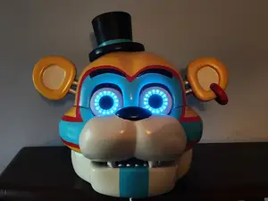 Glamrock Freddy Wearable Mask with Hinged Jaw