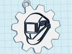 Welding helmet keychain-Llavero de casco de soldar