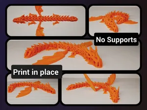 Print in Place Baby Skeleton Wing Dragon