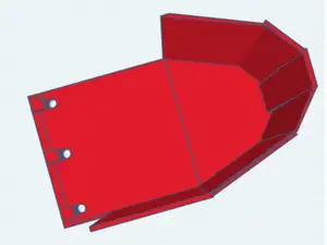 U gutter shape drone arm head