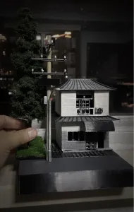 1:64微缩场景,街边房屋