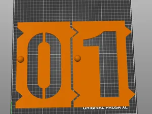 Templates of the numbers with the holder