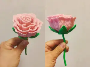 针。。。针织。。。玫瑰花???!!!送女生的创意礼物