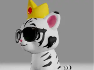 Siberian white tiger 