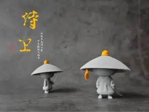 带刀侍卫 中国古代武侠微缩模型工艺品摆件
