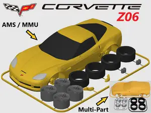 Chevrolet Corvette Z06 (C6) Kit Card (1:24 scale)