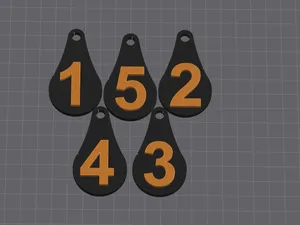 Number Keychain