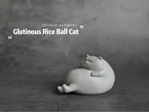 糯米团子猫 微缩模型工艺品摆件