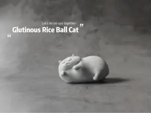 糯米团子猫2 动物微缩模型工艺品摆件