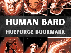 Human Bard Hueforge Bookmark (Dungeon Project)