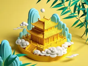 云顶仙宫 一体打印 无支撑 a1mini适用