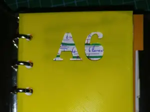 Separador de hojas para archivador de 13cm