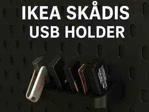 IKEA skadis USB holder