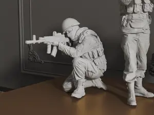 组装蹲姿兵人