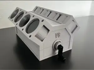 3D V8 Engine Model
