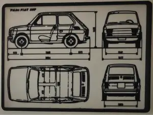 polish fiat 126p with frame
