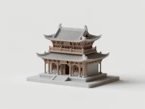 古建筑—祈福香火殿 一体打印