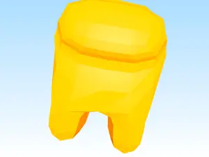 Golden Amogus Low Poly