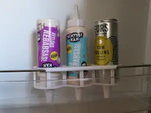 Hanging bottle holder (storable both directions)