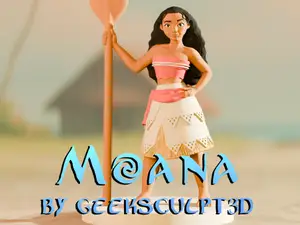 Moana Figurine – Disney Cartoon Fan Art