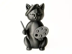 Artist Cat Figurine for Creatives & Cat Lovers