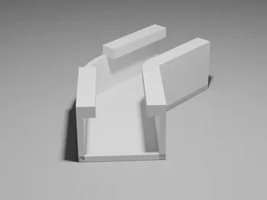 45 degree light strip rail connector