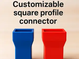 Customizable square profile connector