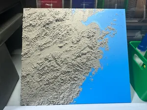 浙江省及周边七山二水一分田 3D地图(高度等比例拉高20倍)