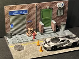 1/64 美式复古风格街道场景模型