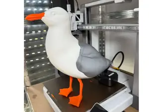 Gaviota realista en 3 partes - Fácil imprimir