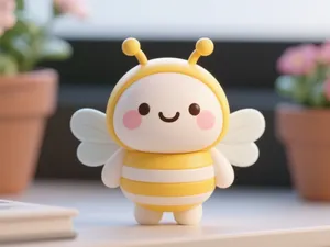 Kawaii Mini Bee – Cute Chubby Bee Decoration