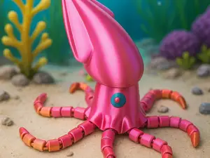 Articulated Kraken Flexi Toy - Playful Squid Model