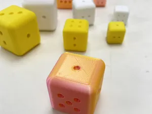 六面体圆角骰子、色子,边长3cm,2cm,1.5cm一锅出