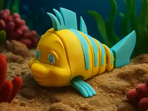 Flexi Flounder - Little Mermaid Articulated Toy