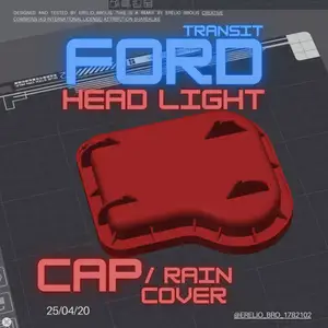 Ford (transit mk7 van) headlight rain cap / cover