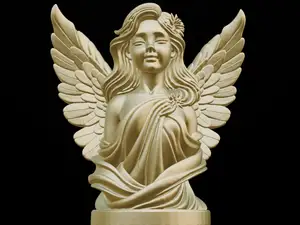 Half Body Fairy Bust 3D Printed Fantasy Sculpture