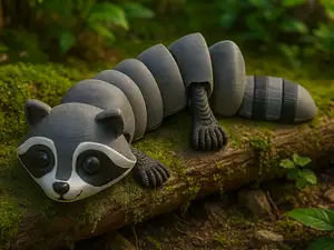Playful Raccoon Articulated Toy - Flexi Animal