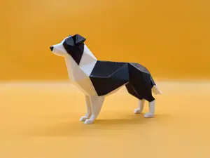 低多边形 边境牧羊犬(分色分件/多色)