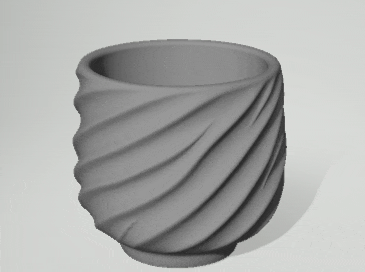 Cup with Flowing Lines Pattern – Elegant 3D Print
