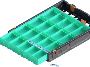 GEN2 240-2W-0.5H Decor Parts Drawer V2 - 20 Slot