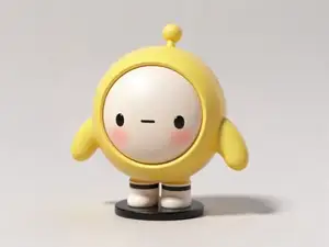黄色蛋仔-蛋仔派对游戏周边手办摆件公仔-儿童涂色玩具