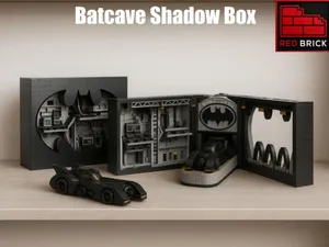 Brick Batcave Shadow Box Set