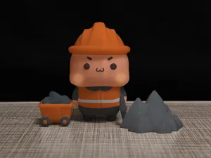 情侣熊系列-挖矿工布布(Couple Bear-miner_shovel_bubu)
