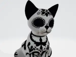 sugar skull cat