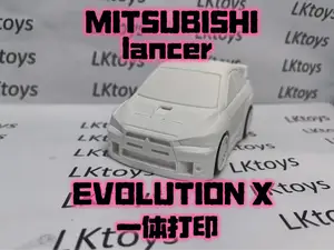 MITSUBISHI LANCER EVOLUTION X 车身一体打印白模 Q版玩具跑车